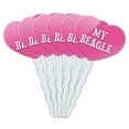 thumbnail image 1 of Beagle Heart Love Cupcake Picks Toppers - Set of 6, 1 of 1