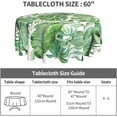 thumbnail image 5 of Tropical Palm Leaf Tablecloth Round 60 Inch Washable Banana Leaf Table Cloth Summer Green Palm Leaves Table Cover for Kitchen Dining Room Indoor Party Picnic Holiday Home Decor, 5 of 6