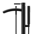 thumbnail image 2 of Taron Modern-Style Bathroom Tub Filler Faucet (Floor-mounted) in Matte Black, 2 of 3