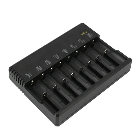 Cargador de batería de litio, 8 ranuras Ranura para batería de litio Cargador de batería LED Cargador de batería probado profesionalmente