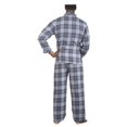 thumbnail image 2 of Norty Mens Cotton Blend Yarn Flannel Pajama Lounge Sleep Sets - 16 Prints Available 39996-Small (Charcoal Blue Black Plaid), 2 of 4