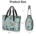 thumbnail image 3 of Tote Bag for Women - Dogs with Wine and Glasses Shoulder Bag - Large Utility Work Duffle Bag with Zipper Handbag for Travel, Work, Sprots, 3 of 5