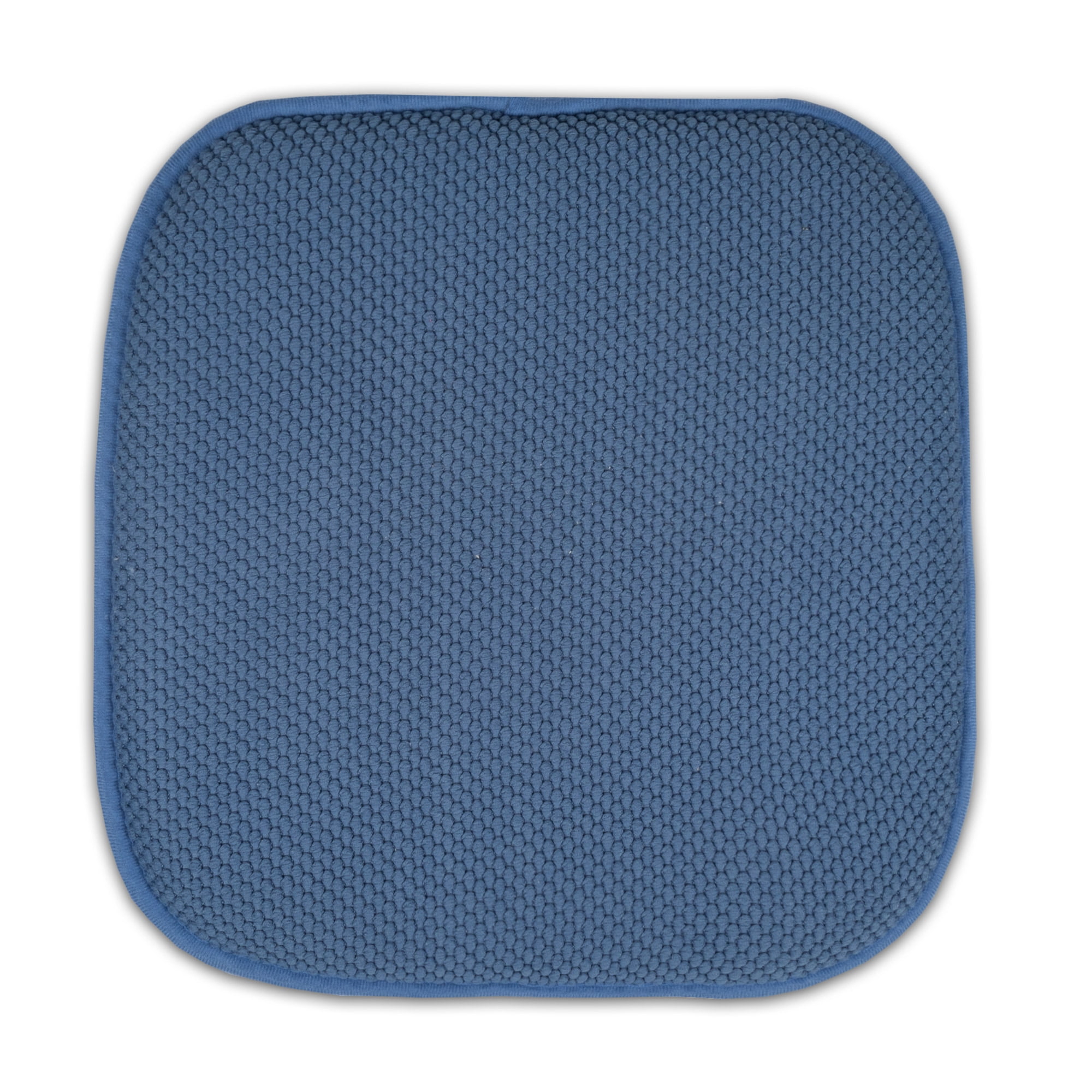 Sweet Home Collection Memory Foam Honeycomb Non-Slip Back 16" x 16" Chair Pad - Blue, 6 Pack