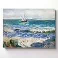 thumbnail image 4 of Seascape at Saintes-Maries by Van Gogh Canvas Print, Vicent Van Gog Wall Art, Seascape Wall Art, Seascape Canvas Wall Art, Ready To Hang for Living Room Home Wall Décor 16x20, 4 of 7