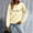 Beige, variant on Royisotas Long Sleeve Sweatshirts for Women Winter Letter Print Pullover Loose Fit Casual Crew Neck Hoodless Tops