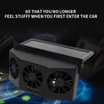 thumbnail image 2 of 3 Hole Solar Car Exhaust Fan Embedded No Peculiar Smell Low Consumption Solar Powered Car Ventilator Front/Rear Window Radiator Black, 2 of 9
