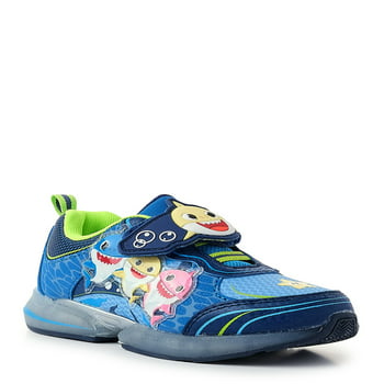 Baby Shark Toddler Boys Light Up Athletic Sneakers, Sizes 5-10