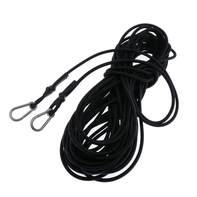Almencla 66ft x 6mm Bungee Cord with Carabiner Hook Heavy Duty Strong Elastic Rope Shock