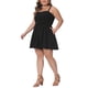 thumbnail image 4 of Mono sin mangas de talla grande Agnes Orinda con cuello cuadrado y bolsillos 3X negro, 4 of 5