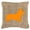 Orange, variant on Corgi Burlap and Orange Indoor & Outdoor Decorative Fabric Pillow - 18 x 18 in.
