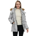 thumbnail image 6 of Wantdo Women's Plus Size Winter Jacket Insulated Winter Coat Puffer Coat Grayish White XL, 6 of 10