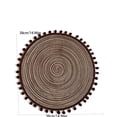 thumbnail image 6 of Aaihamo 4Pcs Round Braided Placemat, Round Heat Resistant Mat with Pompom Tassel, Durable Non-Slip Place Mat for Dining Table Restaurant Decor, 6 of 9