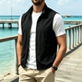 thumbnail image 2 of Atkumj Lightweight Vests for Men with Pockets Stylish Stand Collar Zip Up Vest Jacket Casual Solid Color Loose Men Vest for Daily Wear L, 2 of 8