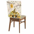 thumbnail image 2 of Bees Dwarfs Dining Chair Back Cover Only, Yellow Sunflowers Branch Spring Flower Plant Vintage Set of 4 Chair Back Covers, Removable Washable for Dining Room, Banquet & Holiday Decoration, 2 of 9