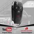 thumbnail image 3 of Remote Key Fob Replacement Remote Start Flip Key 4btn for Ford (N5F-A08TDA, 164-R8134, 902mhz), 3 of 5