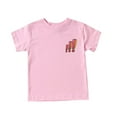 thumbnail image 4 of DAETIROS Toddler Girls Striped Shirt, Crew Neck Vacation Casual Short Sleeve Graphic Tee Girls Shirt Brown Size 7 T, 4 of 9