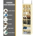 thumbnail image 3 of SpaceAid 2 Pack Hanging Closet Organizer and Storage with Dividers, Beige, 3 of 6