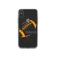 thumbnail image 2 of DistinctInk Clear Shockproof Hybrid Case for iPhone X / XS (5.8" Screen) - TPU Bumper, Acrylic Back, Tempered Glass Screen Protector - Tennessee Football - Orange, Smokey, 2 of 9