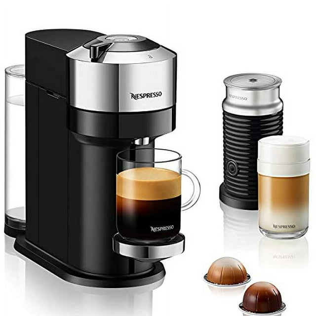 Nespresso De\'Longhi Vertuo Next Deluxe by De\'Longhi with Aeroccino - Chrome
