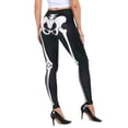 thumbnail image 2 of HDE Trendy Design Workout Leggings Fun Fashion Graphic Printed Cute Patterns Skeleton Bones M, 2 of 6