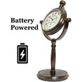 thumbnail image 2 of Personalized Merry Engraved Brass Table Clock ~ Vintage Double-Sided Desk Clock with Custom Message ~ Unique for Him, Her, Couple, or Family, 2 of 3