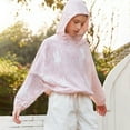 thumbnail image 2 of Kids Sun Protection Zip Hoodie Lightweight Long Sleeve Rash Guard with Hood Swim Cover Up Light Pink 9 Years-10 Years, 2 of 4