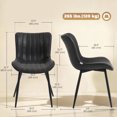 thumbnail image 3 of HOMCOM Dining Chairs Set of 2, Upholstered Kitchen Chairs with Backrest, 3 of 10