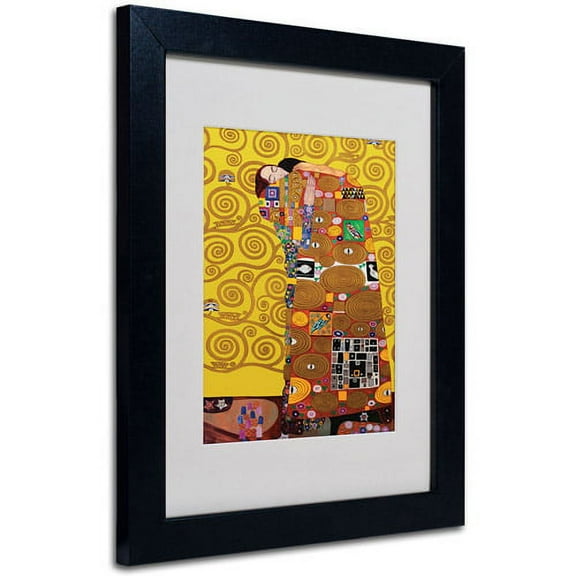 Trademark Fine Art 'Fulfillment' Framed Matted Art by Gustav Klimt