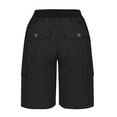 thumbnail image 4 of Women Cargo Hiking Shorts Athletic Outdoor Cargo Shorts Pants Summer Drawstring Sweat Short Pants with Pockets Woman Sweatpants Womens plus Size Pants Casual Womens plus Size Casual Pants 3x, 4 of 4