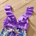 thumbnail image 4 of PatPat Women One Piece Swimsuits Tummy Control High Waist V Neck Tropical Family Matching Bathing Suit Set, 4 of 7