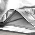 thumbnail image 6 of XIAOCHA Women Metallic Crop Top Long Sleeve Turtleneck Form Fitting Blouse Shiny Party Night Clubwear Tops, 6 of 7