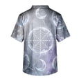 thumbnail image 6 of Domuza Mens Spooky Halloween Printed Scrub T-Shirt Pumpkins Print Casual Short Sleeve V Neck Tshirts Trendy Comfy Funny Medical Top with 3 Pocket White 3XL, 6 of 6