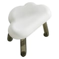 thumbnail image 3 of Taburete infantil con forma de nube y patas transparentes, de plástico, delicado, regalo para decoración del hogar, color blanco, 3 of 13