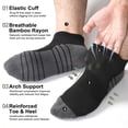 thumbnail image 6 of FREEYOKA Mens 6 Pairs Athletic Ankle Socks Men's Breathable Low Cut Socks,GERY, 6 of 6