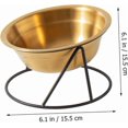 thumbnail image 3 of 1 Stainless Steel Food Bowl Elevated Cat Bowls Feeding Raised Pet Bowl Dog Food Bowl Pet Bowls Rust Golden, 3 of 5