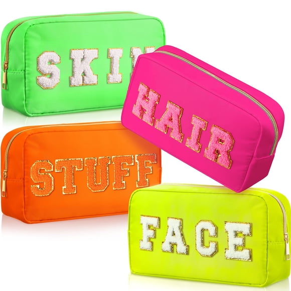 Organizador de maquillaje de viaje impermeable Remerry, 4 unidades, bolsas cosméticas