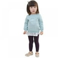 thumbnail image 3 of Girls Toddler Baby Basic Ribbed Sweater and Leggings Footless Tights Kids Little Girls Dress Bottom Top Pants, 3 of 5