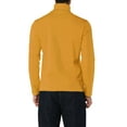 thumbnail image 3 of MODA NOVA Big & Tall Men's Solid Color Turtleneck Long Sleeve Pullover Tops Dark Yellow XL(46), 3 of 5