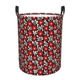 thumbnail image 6 of Lsque Red Floral pattern Laundry Hamper Basket, Tall Woven Rope Hamper Basket for Clothes, Lightweight Storage Basket, Collapsible Waterproof-Medium, 6 of 8