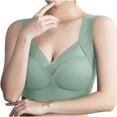 thumbnail image 3 of DDAPJ pyju Wirefree Yoga Bras for Women Seamless Sports Bra Mesh Running Workout Tank Bras Breathable Activewear Bralette Birthday Gifts of The Day Green XXXL, 3 of 6