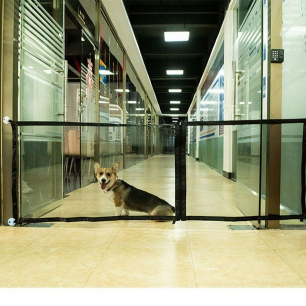 Dog Gate Mesh Dog Fence For Indoor Outdoor Safe Pet Dog Gate Safety Enclosure Zipper Style