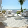 thumbnail image 6 of Addison Rugs Chantille Indoor/Outdoor Transitional Squares Ivory Washable Round Rug, 8' x 8', 6 of 6