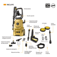thumbnail image 3 of Hidrolavadora Electrica 1400w 1600 Psi Alta Presion 127v amarilla, 3 of 4