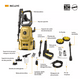 thumbnail image 3 of Hidrolavadora Electrica 1400w 1600 Psi Alta Presion 127v amarilla, 3 of 4