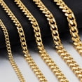 thumbnail image 1 of Nuevo estilo, cadena cubana de acero inoxidable, Color dorado, Color negro, moda Hip Hop, collar para hombres y mujeres, joyería Tan Jianjun unisex, 1 of 2