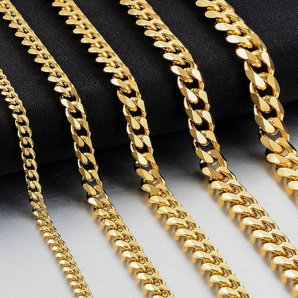 Nuevo estilo, cadena cubana de acero inoxidable, Color dorado, Color negro, moda Hip Hop, collar para hombres y mujeres, joyería Tan Jianjun unisex