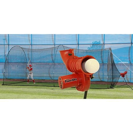 Heater Sports PowerAlley Fastball Machine and PowerAlley Batting (Best Bat For Machine Pitch Baseball)