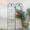 thumbnail image 3 of Heavy Duty Rustproof Black Iron Garden Trellis 2 Pack  71" x 19.7" For Potted Plant Support & Climbing Vines, 3 of 18