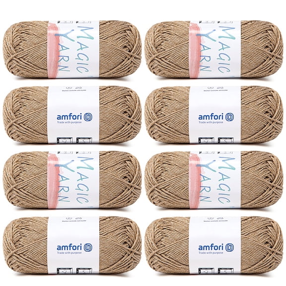 NORVIAN 8 Skeins Bamboo Cotton Sport Yarn with Fluid Drape, #2 Fine Weight, 50g(1.76oz), 120m(131yds)