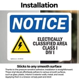 (2 Pack) Electrically Classified Area Sign - Walmart.com
